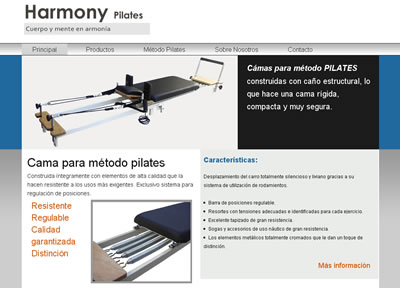 <b>Harmony Pilates</b><br/>Fábrica de camas para método pilates, fitness pilates.